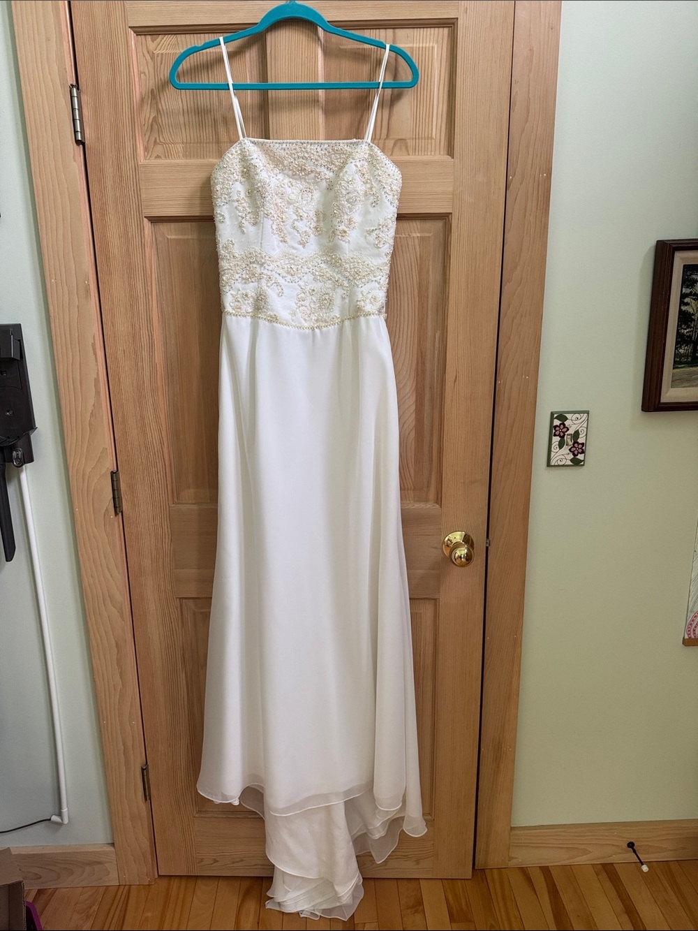 Ashley Jordan - Beaded Spaghetti Strap Wedding Gown